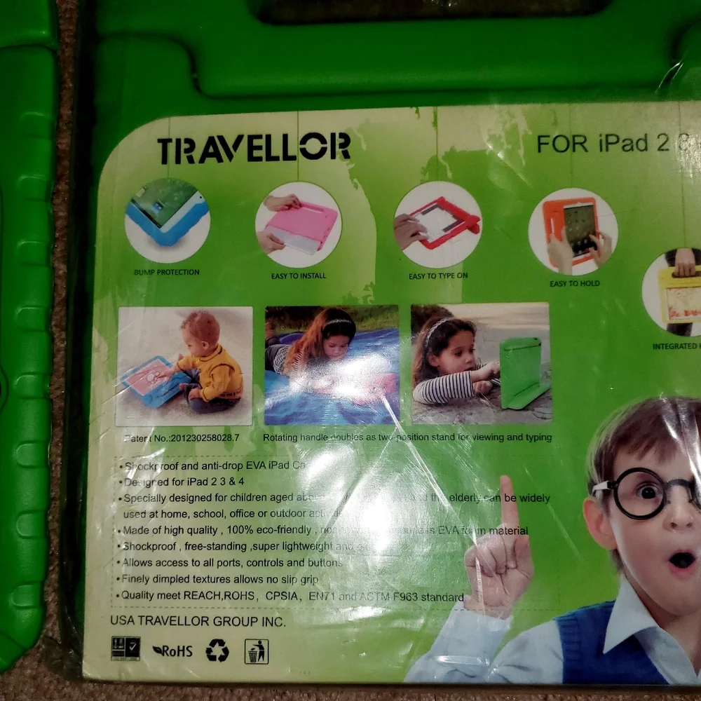 14 green Travellor Apple iPad 2/3/ 4 Case Winpartner Travellor Silicone Protect